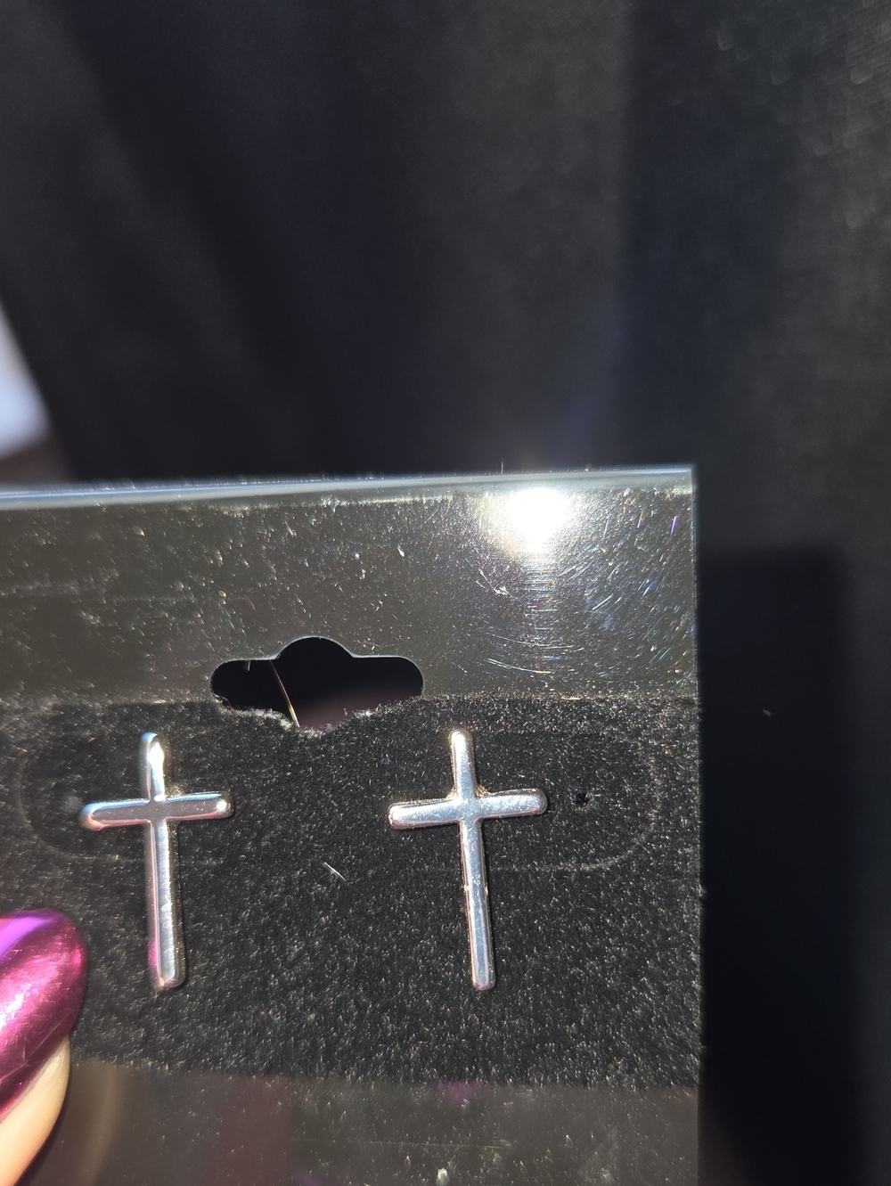 Park Lane Silver Cross Stud Earrings